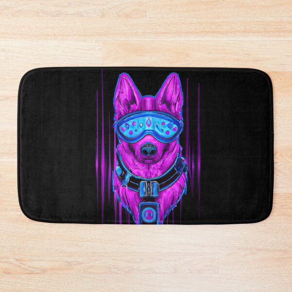 Item preview, Futuristic Pup A Synthwave Love Story designed and sold by Cosmic-graphics.