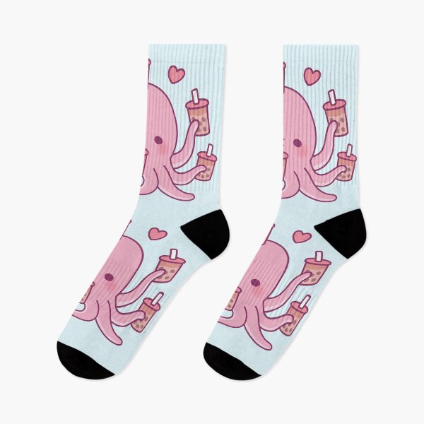 Item preview, Cute Pink Octopus Loves Bubble Tea designed and sold by rustydoodle.
