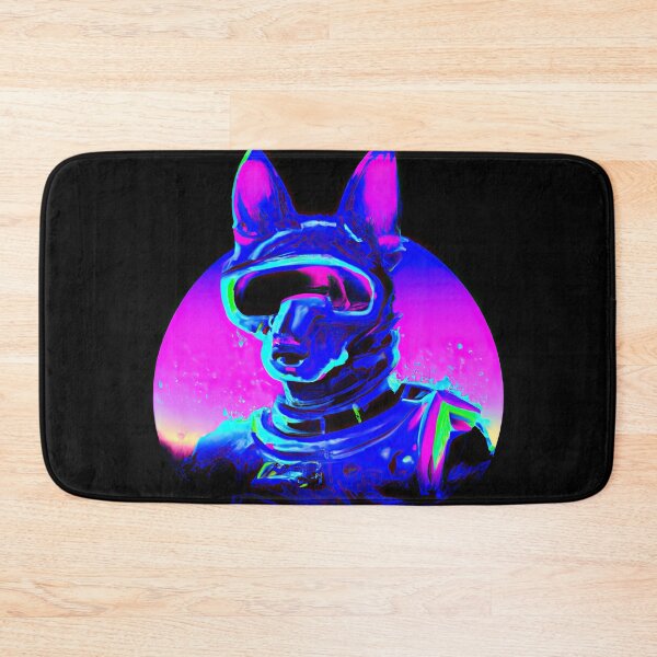 Item preview, Cute Cyberpup A Techno Dream in a Synthwave World designed and sold by Cosmic-graphics.