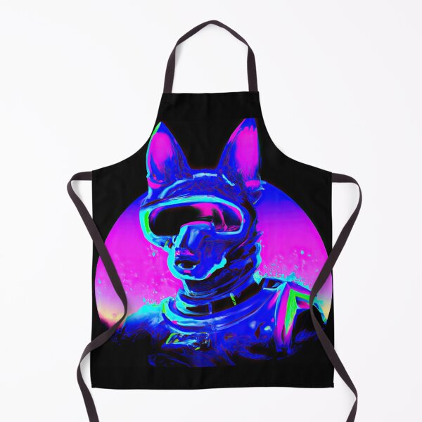 Item preview, Cute Cyberpup A Techno Dream in a Synthwave World designed and sold by Cosmic-graphics.