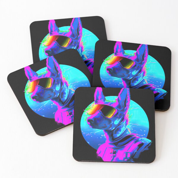 Item preview, A Neon Adventure with a Cute and Loving Pup designed and sold by Cosmic-graphics.