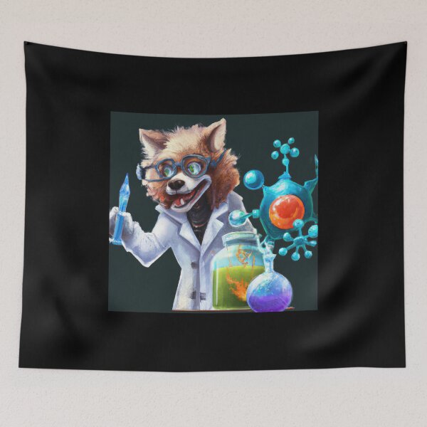 Item preview, Synthwave Lab Pup A Techno-Colorful Dream designed and sold by Cosmic-graphics.