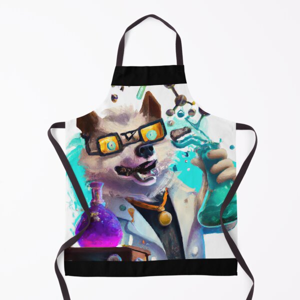 Item preview, A Cute crazy Scientist Pup in a Synthwave Lab designed and sold by Cosmic-graphics.