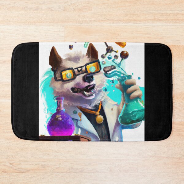 Item preview, A Cute crazy Scientist Pup in a Synthwave Lab designed and sold by Cosmic-graphics.