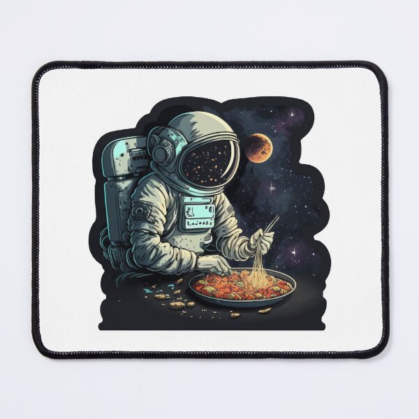 Item preview, Astronaut Eating Dinner Digital Illustration designed and sold by HowlHei.