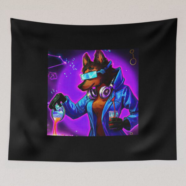 Item preview, Lab Pup A cool Scientific Synthwave Dream designed and sold by Cosmic-graphics.