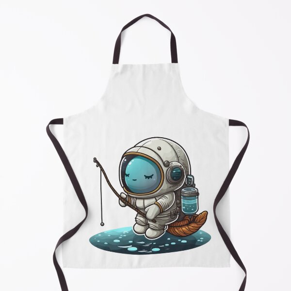 Item preview, Astronaut Fishing Dinner Digital Illustration designed and sold by HowlHei.