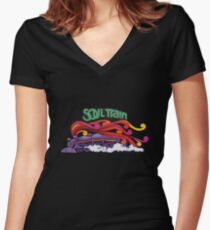 Soul music Women's Fitted V-Neck T-Shirt