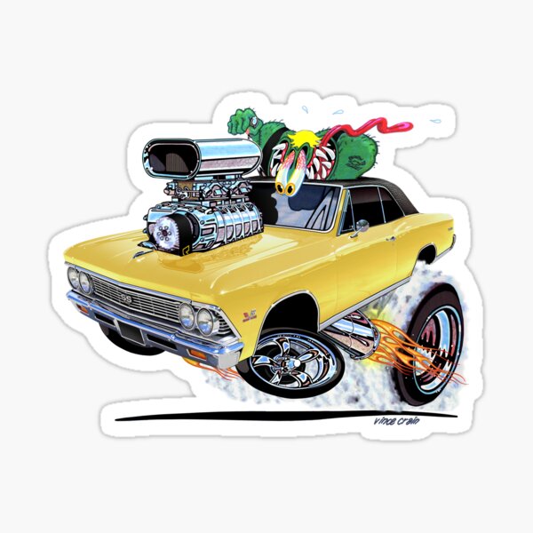 Item preview, Vince Crain 1966 Chevelle yellow SS designed and sold by vincecrain.