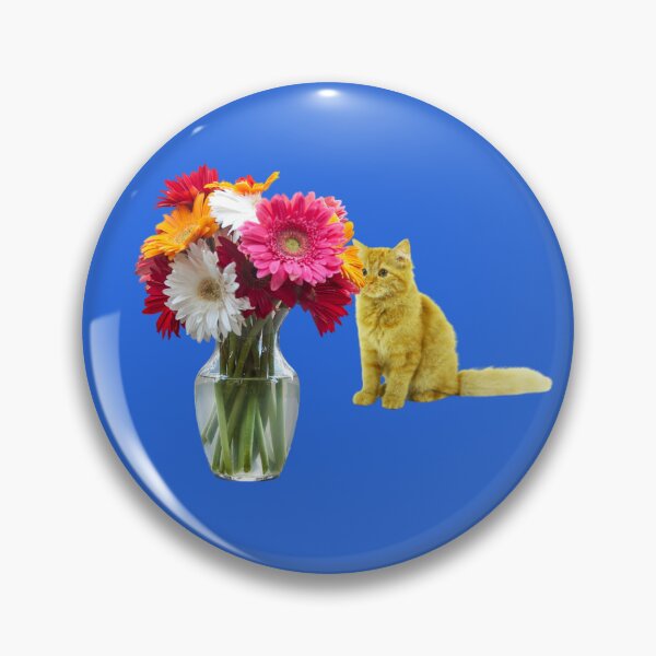Item preview, Cat Smelling Flowers designed and sold by TheCatmeow2000.