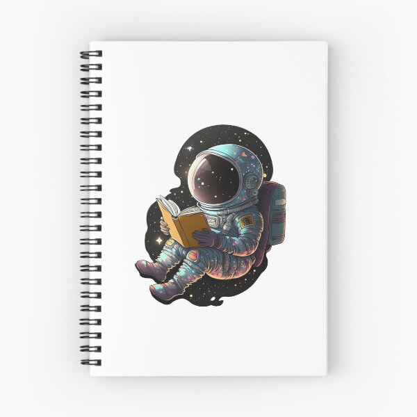 Item preview, Astronaut Reading in space Digital Illustration designed and sold by HowlHei.