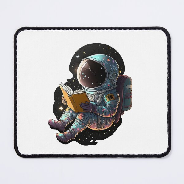 Item preview, Astronaut Reading in space Digital Illustration designed and sold by HowlHei.