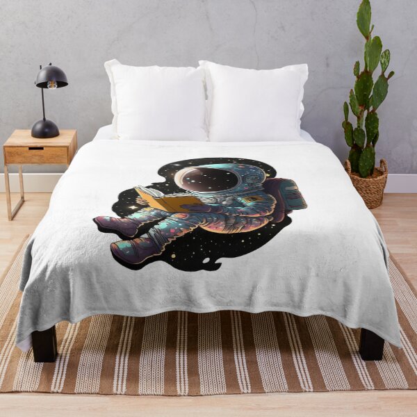 Item preview, Astronaut Reading in space Digital Illustration designed and sold by HowlHei.