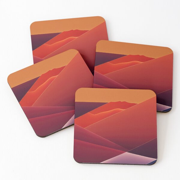 Item preview, Red Geometric Mountain Valley in Desert designed and sold by bryanchvzz.