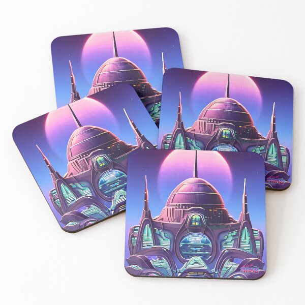 Item preview, Retro Scifi Skyline Deco CXLIII designed and sold by AliceMako.