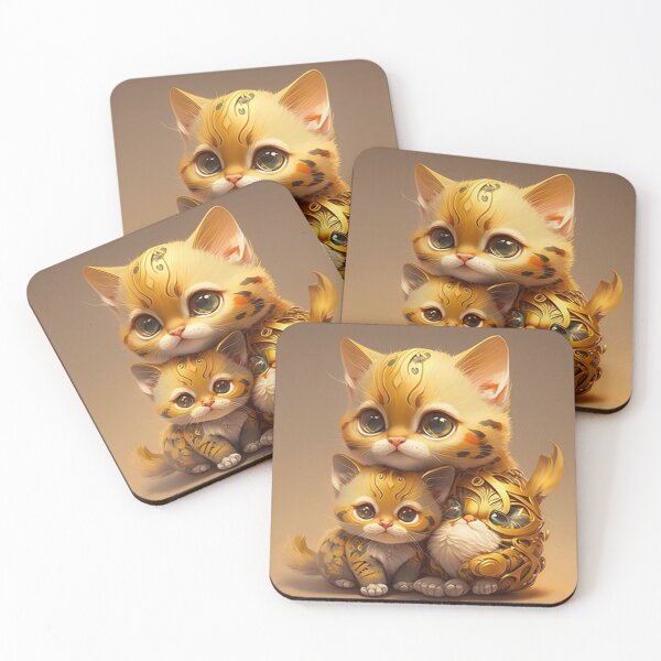 Item preview, Cute Cat and Kitten - fanciful design designed and sold by shakespeare1212.