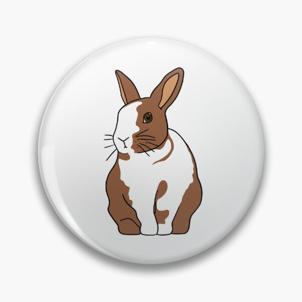 Item preview, Brown and White Rabbit | Cute Bunny designed and sold by bashfulbunnies.