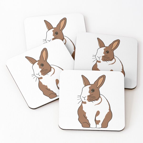 Item preview, Brown and White Rabbit | Cute Bunny designed and sold by bashfulbunnies.