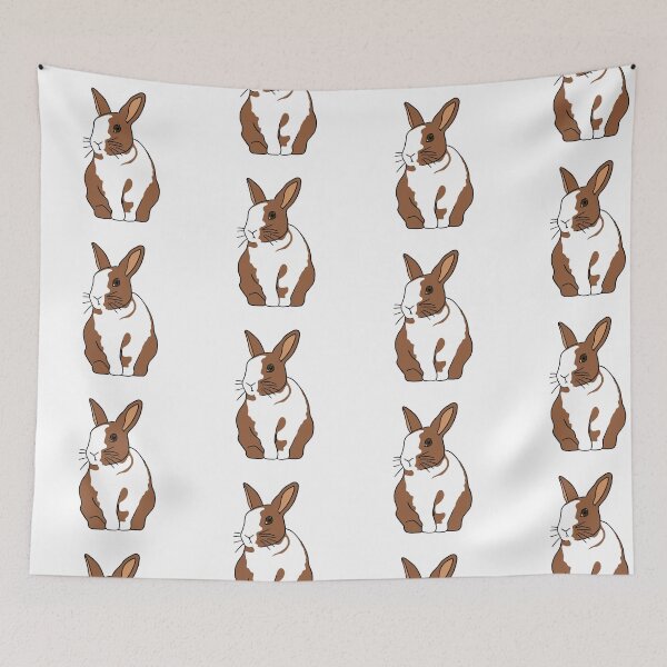 Item preview, Brown and White Rabbit | Cute Bunny designed and sold by bashfulbunnies.