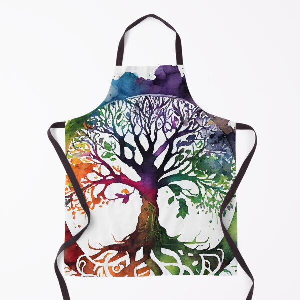 Item preview, Rainbow Colored Celtic Tree of Life Watercolor Pagan Wiccan designed and sold by CGSGraphics.