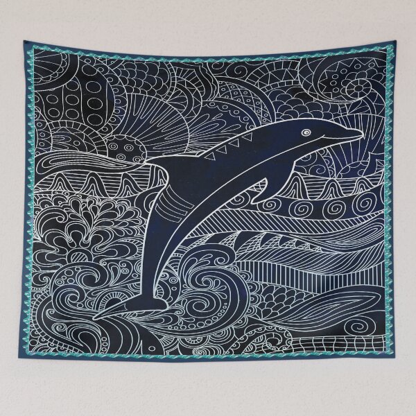 Item preview, Dolphins design -Beautiful Art drawings lines designed and sold by BAYIDESIGNER.