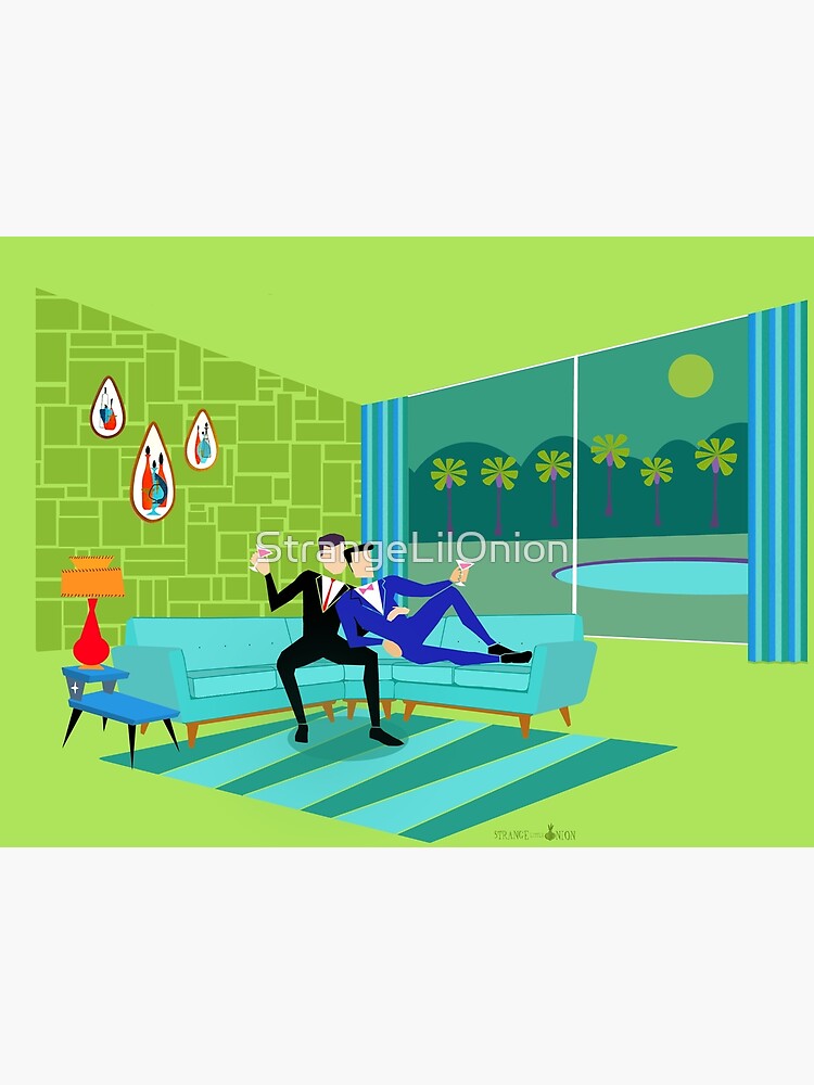 Retro Romantic Gay Couple by StrangeLilOnion