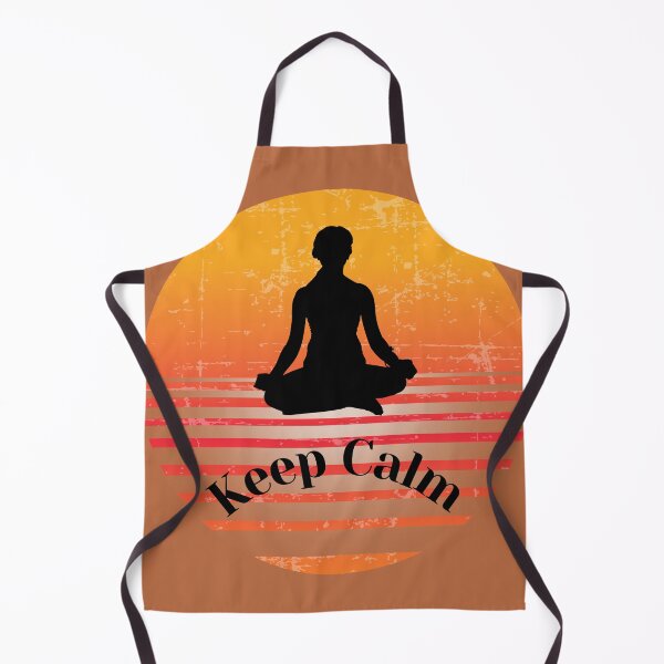 Item preview, Keep Calm and Meditate Silhouette Meditation on the Vintage Orange Sunset Background with Keep Calm Text Meditation Lover Yoga Lover Keep Calm and Relax Zen designed and sold by Apkdesigner.