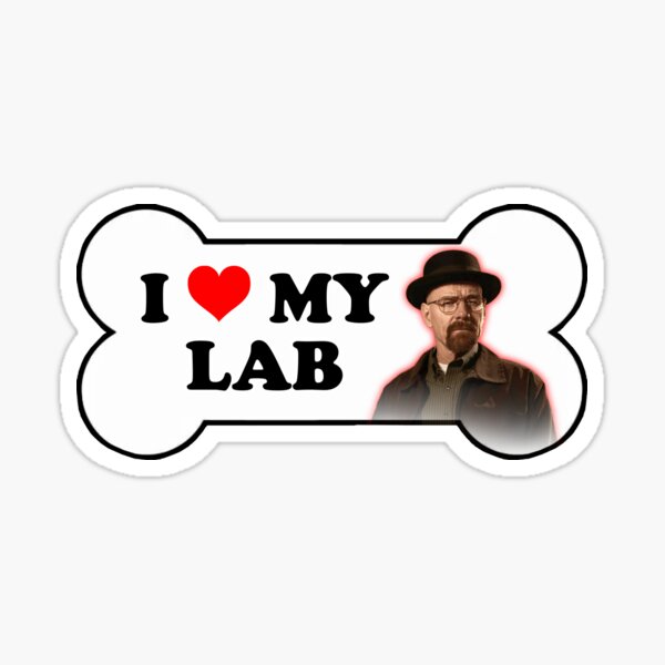 Autocollant De Voiture Walter White J'aime mon laboratoire Breaking Bad Sticker