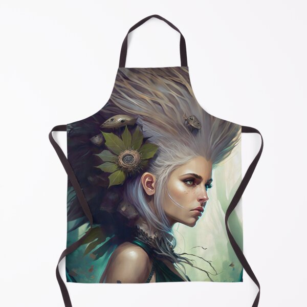 Item preview, Fantastical Forest Queen: A Digital Portrait of a Hedgehog-Haired Woman designed and sold by oanaunciuleanu.