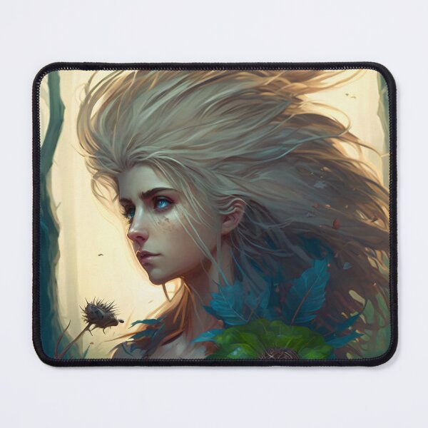Item preview, Fantastical Forest Queen: A Digital Portrait of a Hedgehog-Haired Woman designed and sold by oanaunciuleanu.