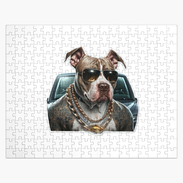 Happy Smiling Pitbull Jigsaw Puzzle