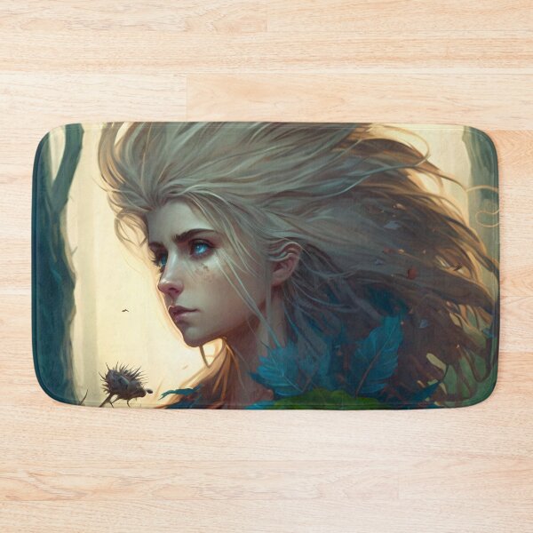 Item preview, Fantastical Forest Queen: A Digital Portrait of a Hedgehog-Haired Woman designed and sold by oanaunciuleanu.