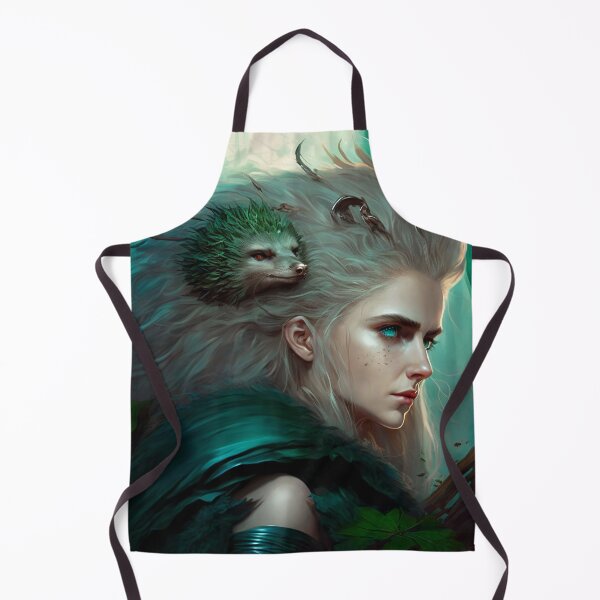 Item preview, Fantastical Forest Queen: A Digital Portrait of a Hedgehog-Haired Woman designed and sold by oanaunciuleanu.