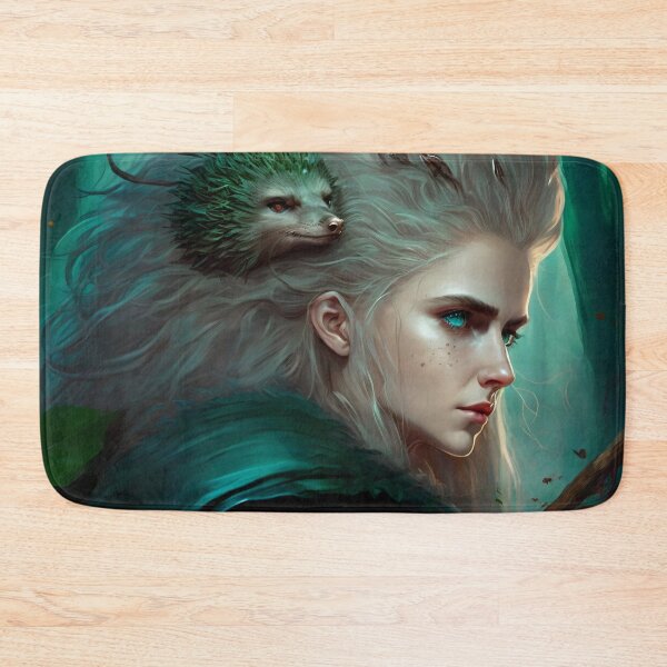 Item preview, Fantastical Forest Queen: A Digital Portrait of a Hedgehog-Haired Woman designed and sold by oanaunciuleanu.