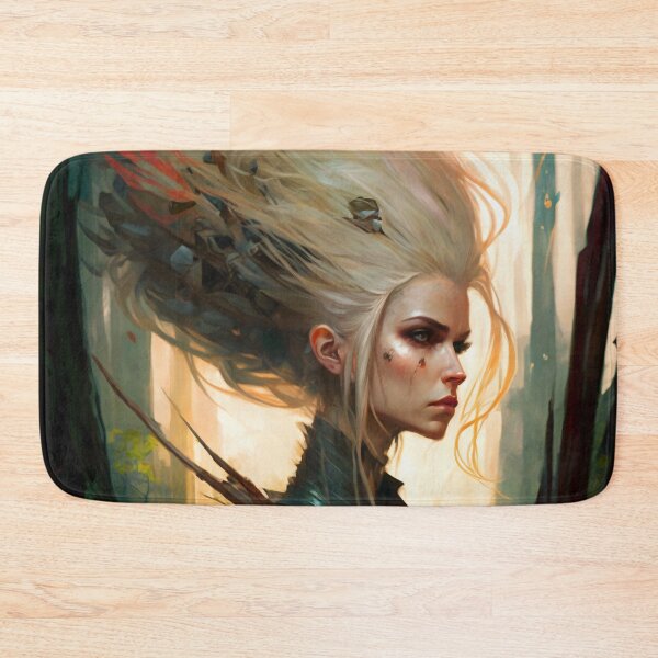 Item preview, Fantastical Forest Queen: A Digital Portrait of a Hedgehog-Haired Woman designed and sold by oanaunciuleanu.