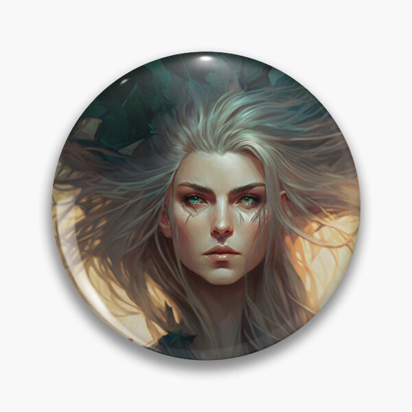 Item preview, Fantastical Forest Queen: A Digital Portrait of a Hedgehog-Haired Woman designed and sold by oanaunciuleanu.