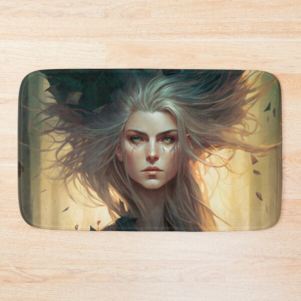 Item preview, Fantastical Forest Queen: A Digital Portrait of a Hedgehog-Haired Woman designed and sold by oanaunciuleanu.
