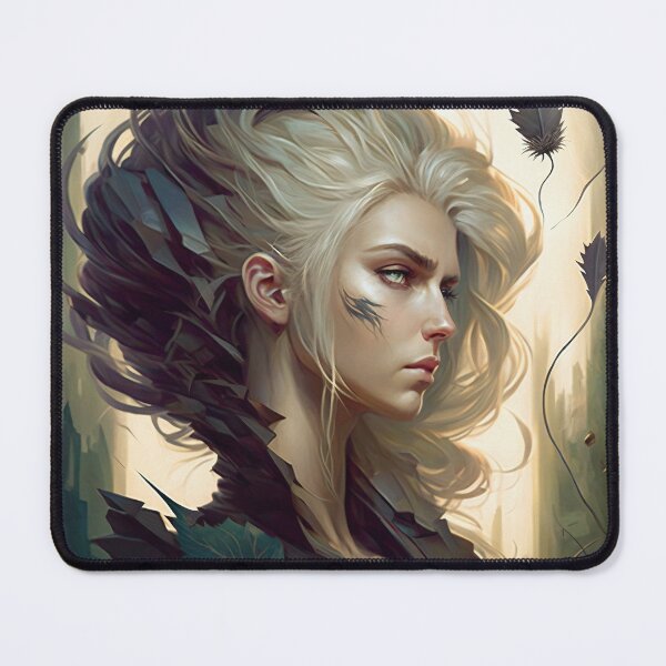 Item preview, Fantastical Forest Queen: A Digital Portrait of a Hedgehog-Haired Woman designed and sold by oanaunciuleanu.