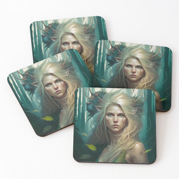 Item preview, Fantastical Forest Queen: A Digital Portrait of a Hedgehog-Haired Woman designed and sold by oanaunciuleanu.