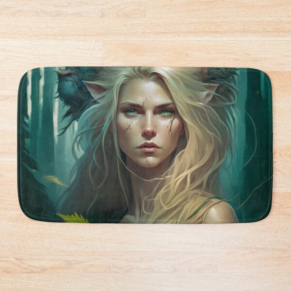 Item preview, Fantastical Forest Queen: A Digital Portrait of a Hedgehog-Haired Woman designed and sold by oanaunciuleanu.