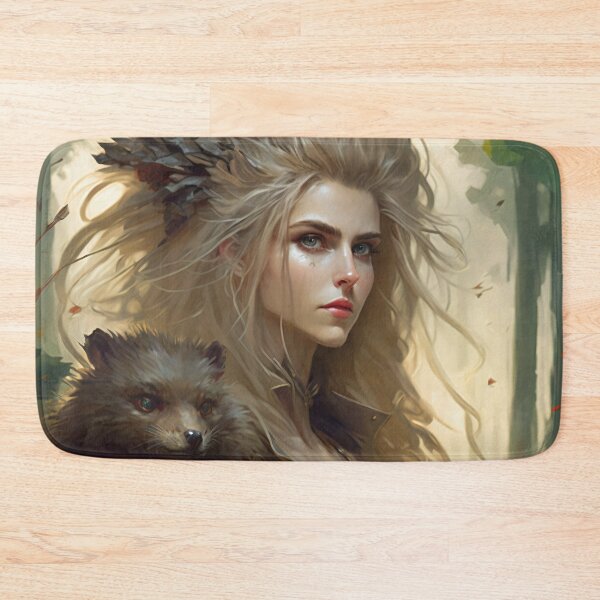 Item preview, Fantastical Forest Queen: A Digital Portrait of a Hedgehog-Haired Woman designed and sold by oanaunciuleanu.