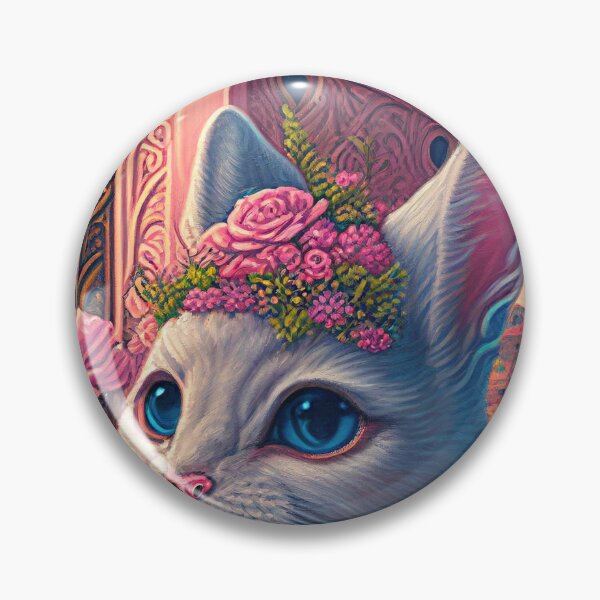 Item preview, lovely cat portrait in a rococo city designed and sold by tinkertailorart.