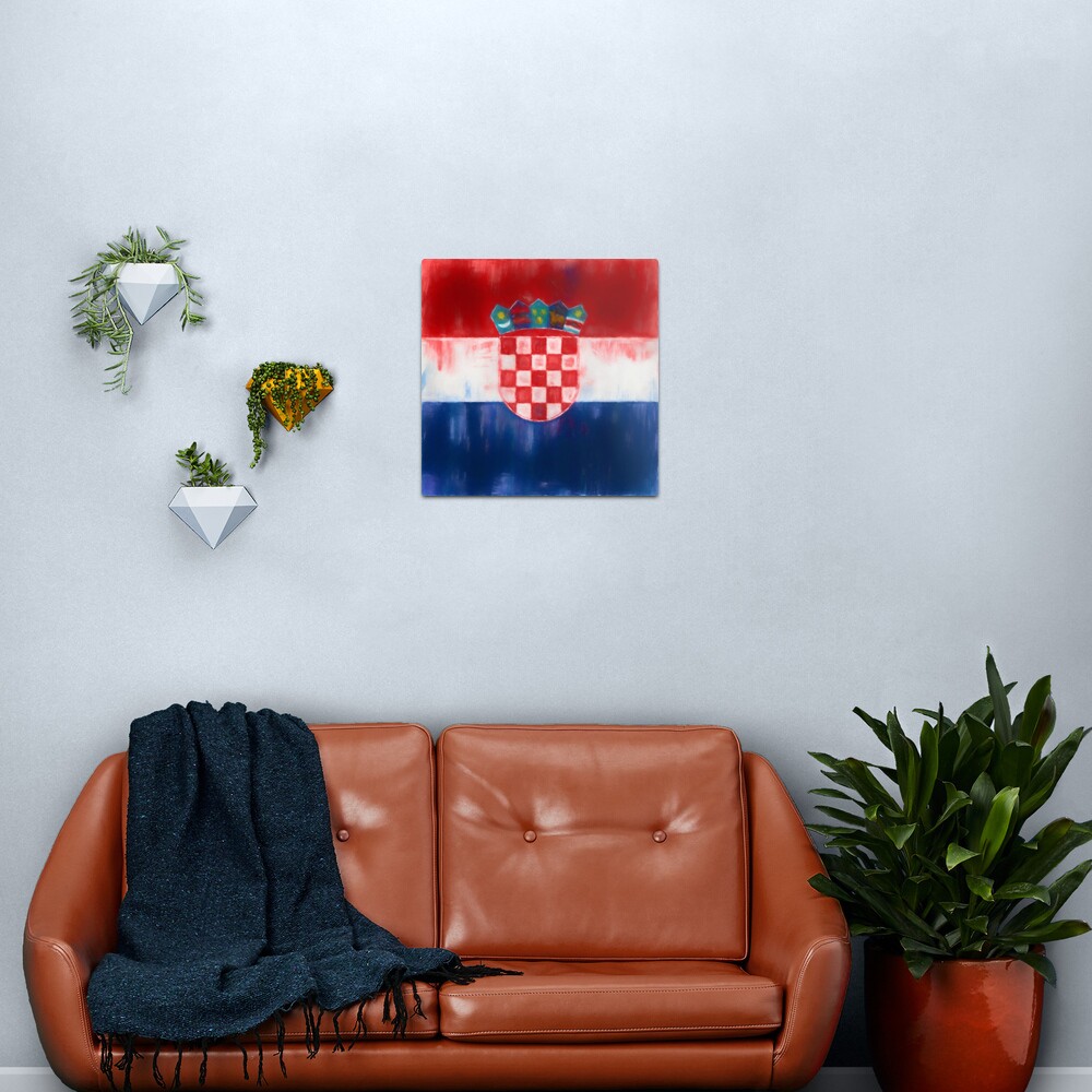 Croatia Flag Reworked No. 1, Series 1 Metal Print