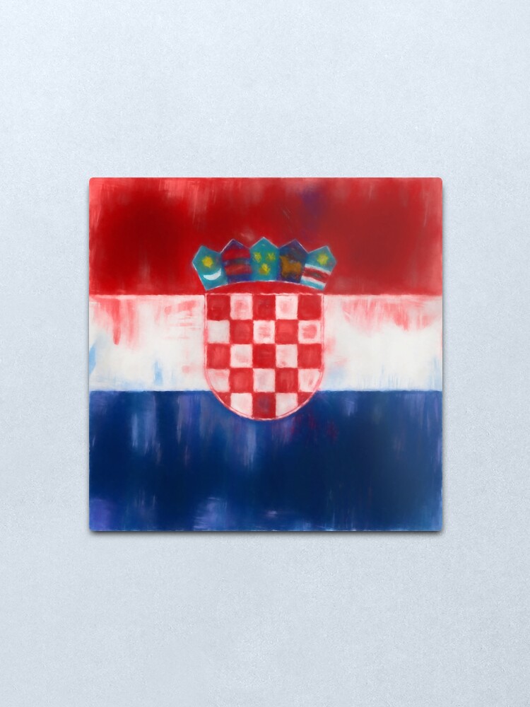 Alternate view of Croatia Flag Reworked No. 1, Series 1 Metal Print