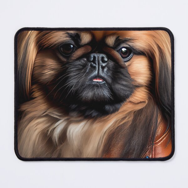 Item preview, Pekingese wearing leather jacket - Dog Breed Portrait designed and sold by Nalaxation.