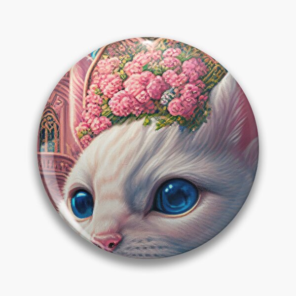Item preview, lovely cat portrait in a rococo city designed and sold by tinkertailorart.