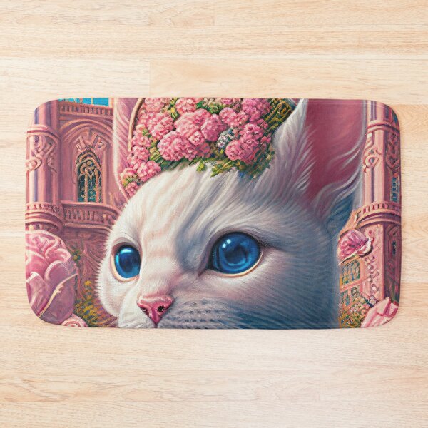 Item preview, lovely cat portrait in a rococo city designed and sold by tinkertailorart.