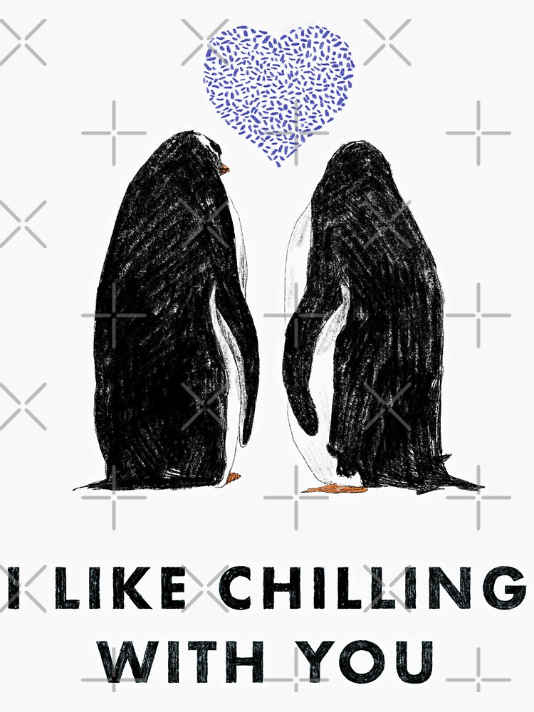 Thumbnail 3 of 3, Sticker, I like chilling with you designed and sold by ddanyen.