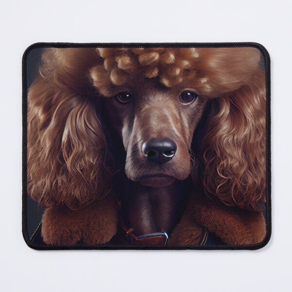 Item preview, Poodle wearing leather jacket - Dog Breed Portrait designed and sold by Nalaxation.