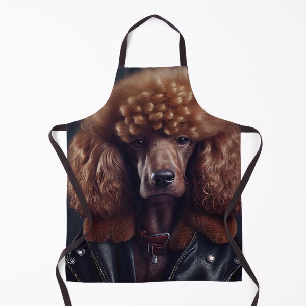 Artikelvorschau, Poodle wearing leather jacket - Dog Breed Portrait entworfen und verkauft von Nalaxation.